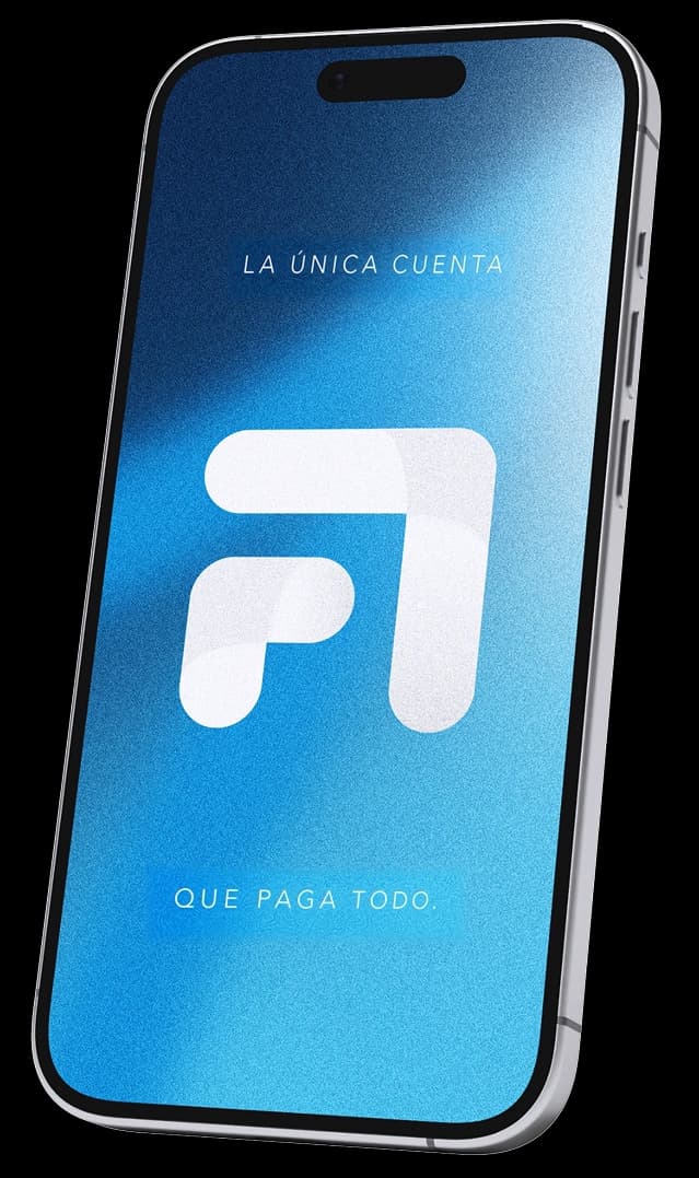 Smartphone mostrando la app Fits, la única cuenta que paga todo